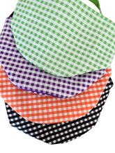 Load image into Gallery viewer, Orange Gingham Custom Halloween Trick or Treat Candy Bag