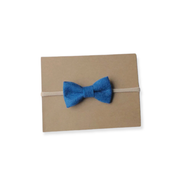 Classic Blue Felt Bow