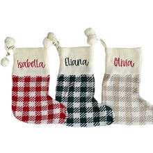 Load image into Gallery viewer, Personalized Cable Knit Farmhouse Christmas Stocking