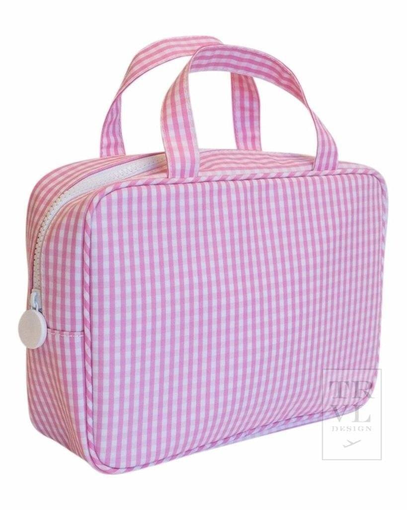 Pink Gingham Easy Carry Tote