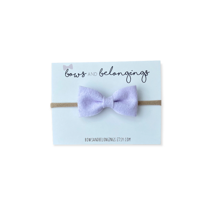 Classic Lilac Felt Bow