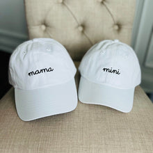 Load image into Gallery viewer, Mama and Mini Baseball Hat Set