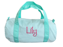 Load image into Gallery viewer, Seersucker Medium Duffel Bag- 6 COLORS