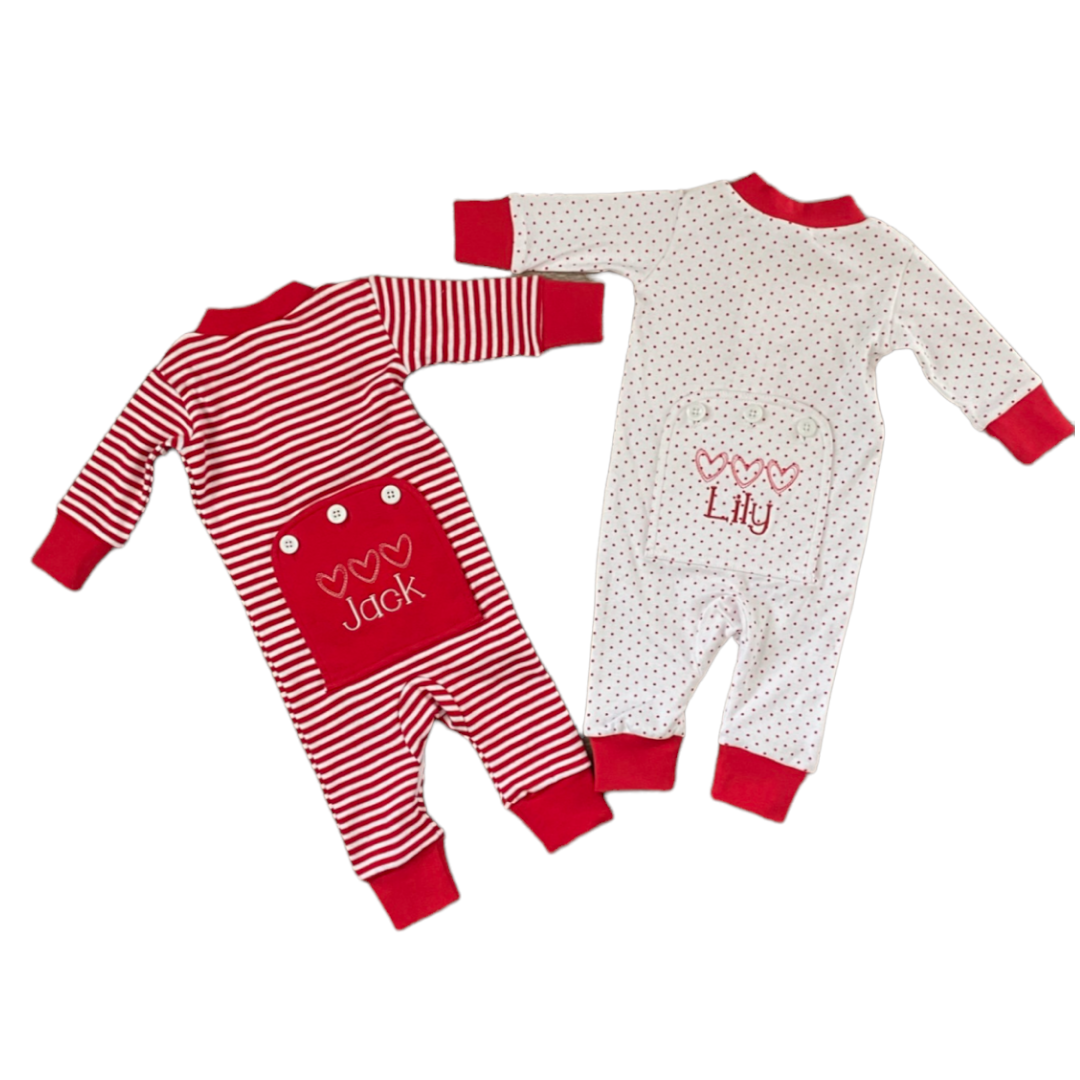Monogrammed baby best sale pajamas