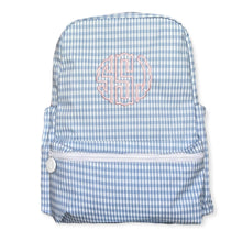 Load image into Gallery viewer, Light Blue Gingham Backpack