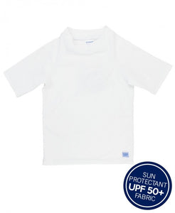 White Short Sleeve Rash Guard