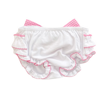 Load image into Gallery viewer, Ruffled Pink Gingham Bow Bloomers