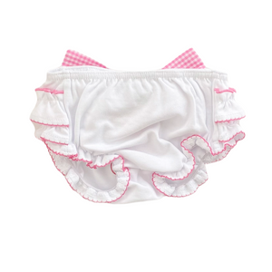 Ruffled Pink Gingham Bow Bloomers