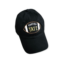 Load image into Gallery viewer, Personalized Youth Baseball Hat with Football Monogram