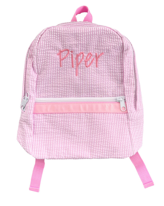 Seersucker Toddler Backpack- 8 COLORS