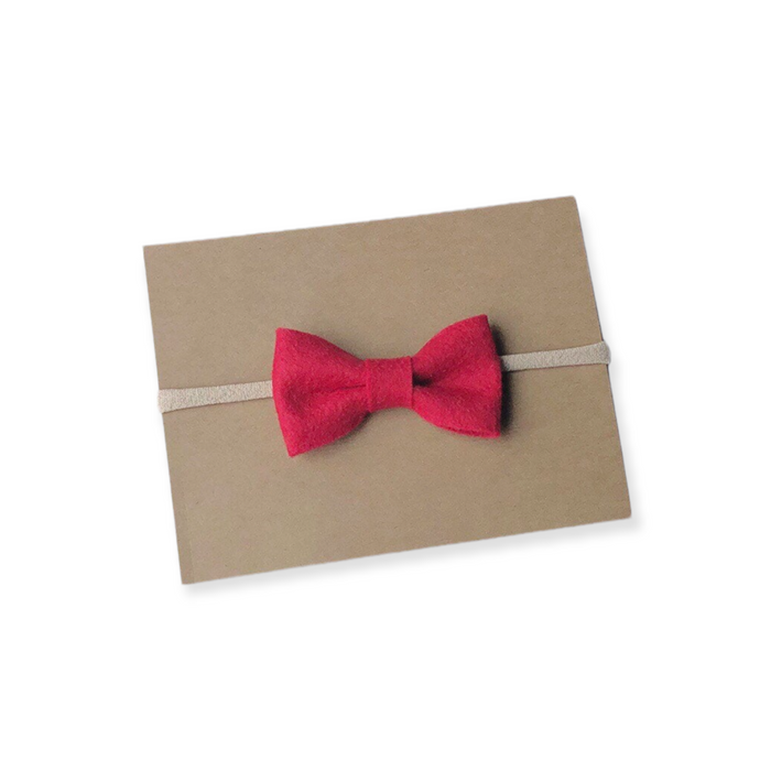 Classic Red Felt Bow