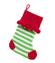 Load image into Gallery viewer, Personalized Merry and Bright Pom Pom Stockings