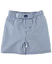 Load image into Gallery viewer, Navy Blue Gingham Swim Trunks