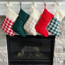 Load image into Gallery viewer, Personalized Cable Knit Farmhouse Christmas Stocking